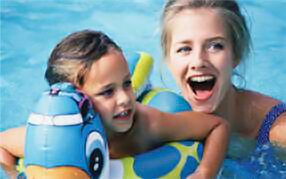 Kids swimming